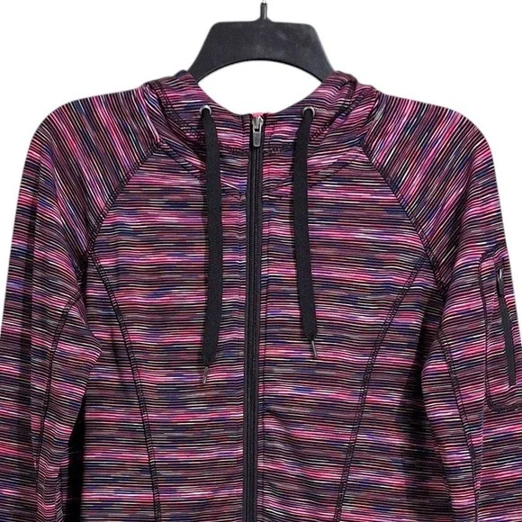 RBX Hoodie Women M Pink Purple Polyester Spandex Space Dye Full Zip Activewear - Picture 5 of 16